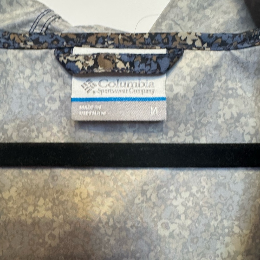 Columbia Women’s Floral Women's windbreaker Utility Blue Jacket size M 1706011 - Picture 4 of 6